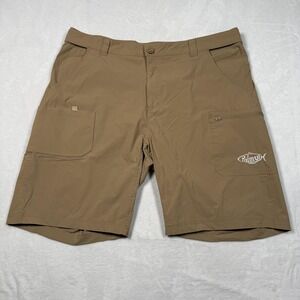 Palmyth Shorts Mens 2XL Brown Quick Dry Fishing Stretch Performance Outdoor